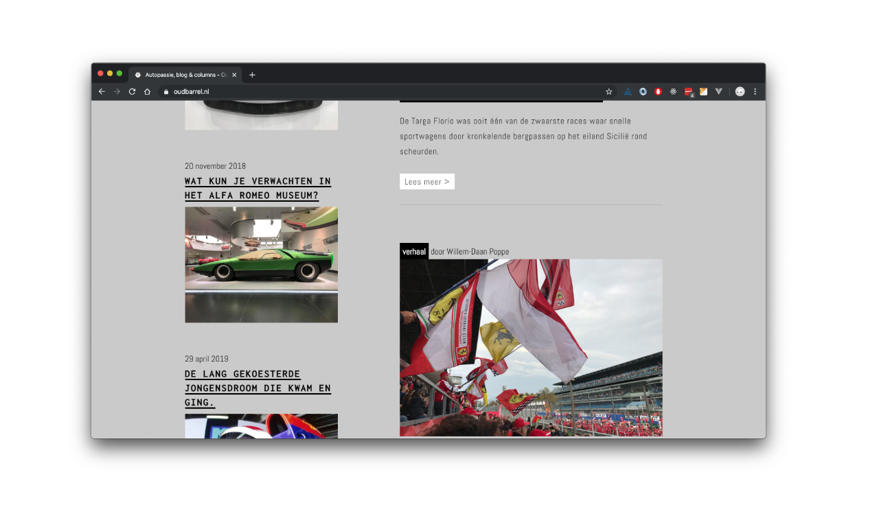 oudbarrel website screenshot