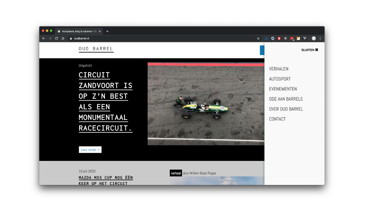 oudbarrel website screenshot