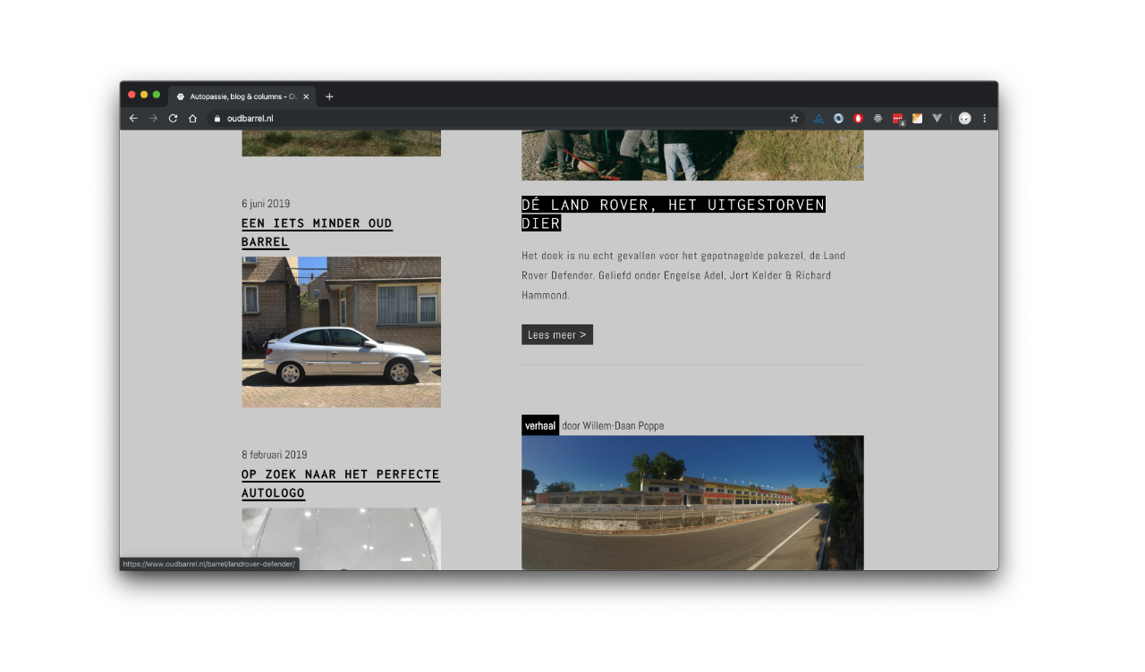 oudbarrel website screenshot